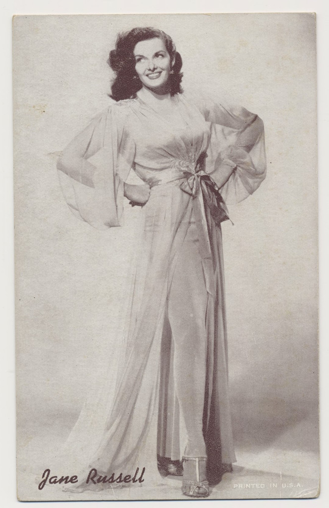 circ 1920's Arcade Vending Machine Exhibit Card  #17F Jane Russell  black back  #*sku36904