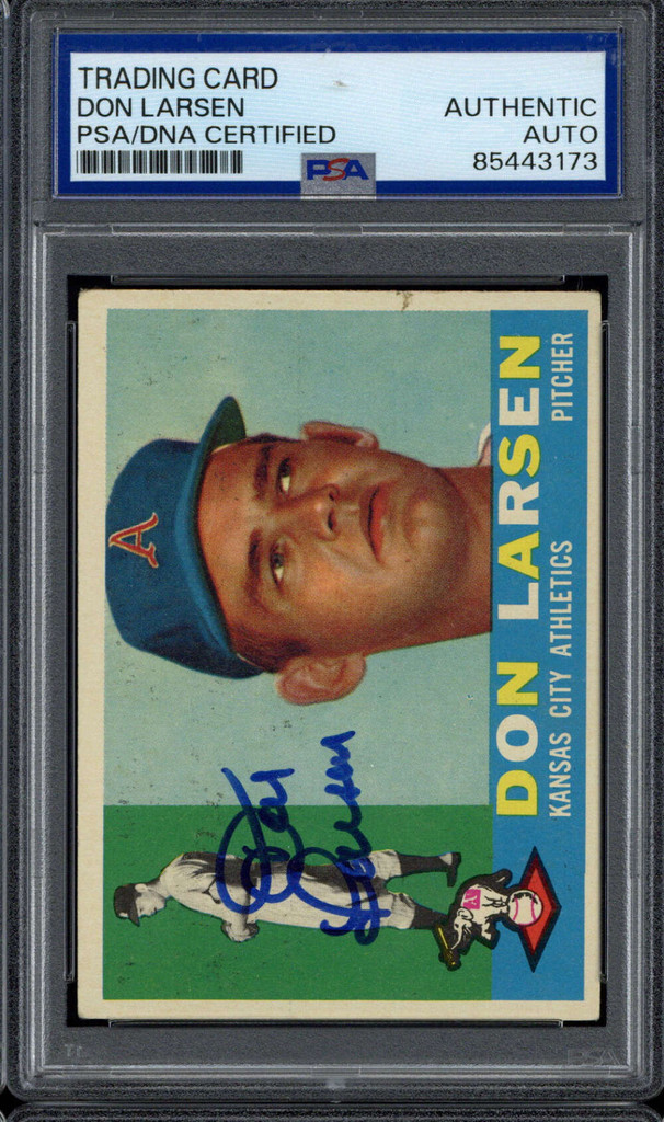 Don Larsen 1960 Topps #353 Athletics PSA Signed Auto Slab