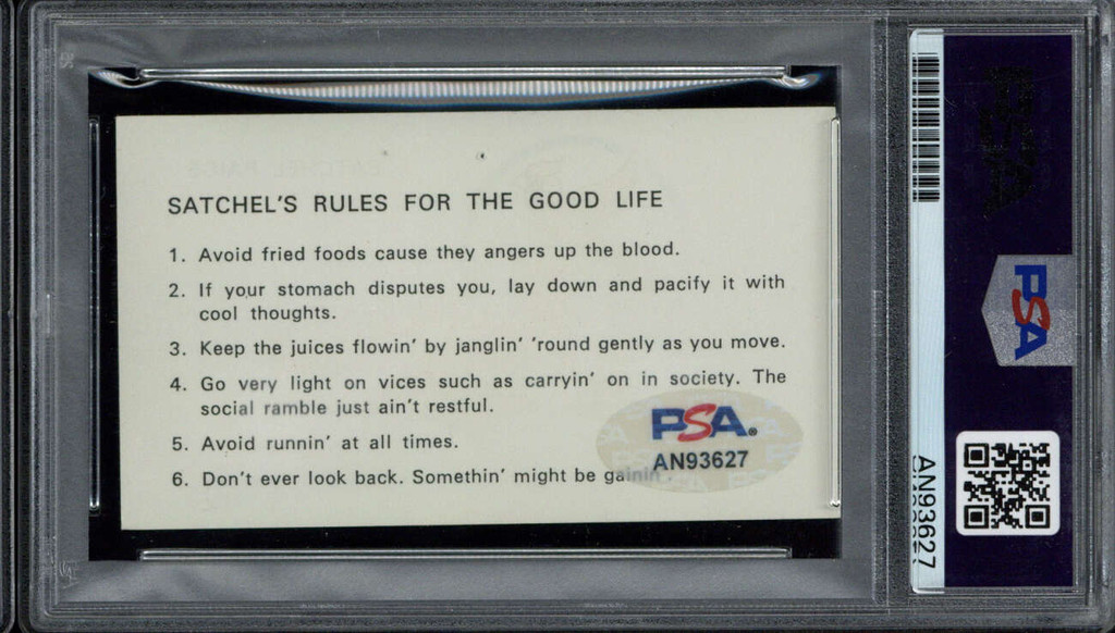 Satchel Paige Business Card Negro League PSA 10 GEM MINT Signed Auto Slab