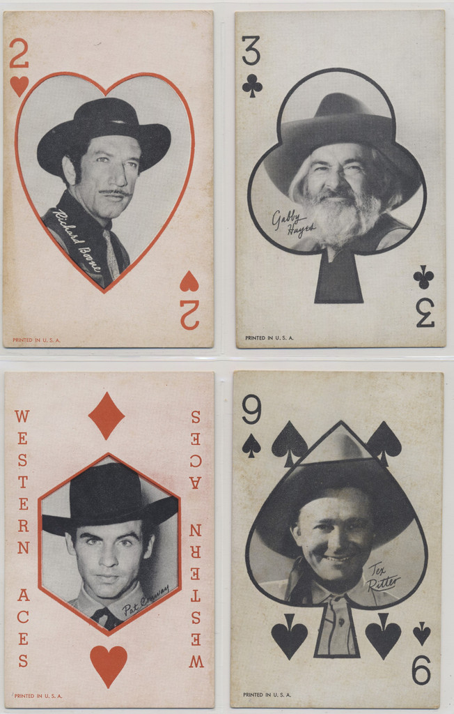 circ 1960's Western Aces Exhibit Cards  Lot of 9 Different  #*sku37483