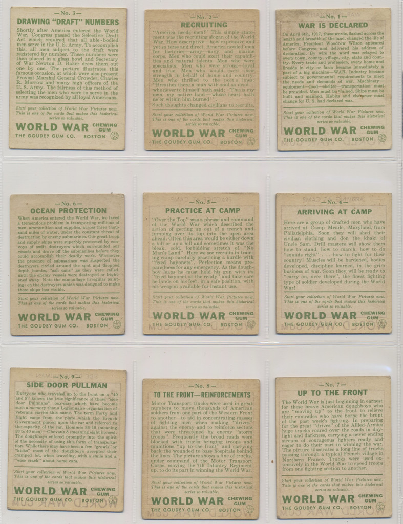 1933 R174 World War Gum Partial Set 94/96  Mid-Grade or Better  #*sku36931