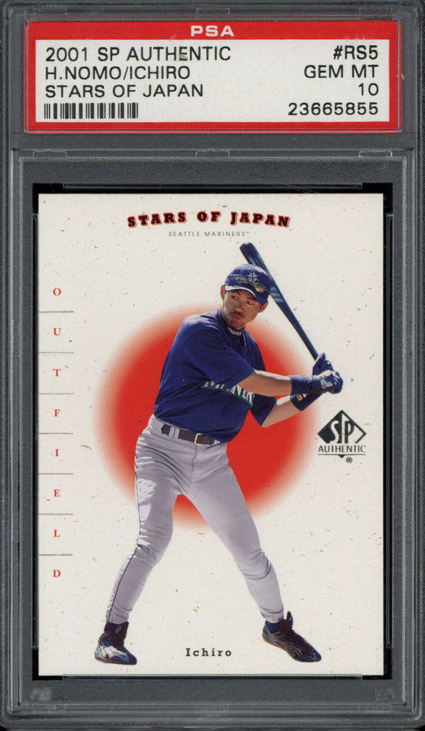 2001 SP Authentic Stars of Japan RS5 Ichiro Suzuki Nomo PSA 10 Gem Mint RC ID: 500515