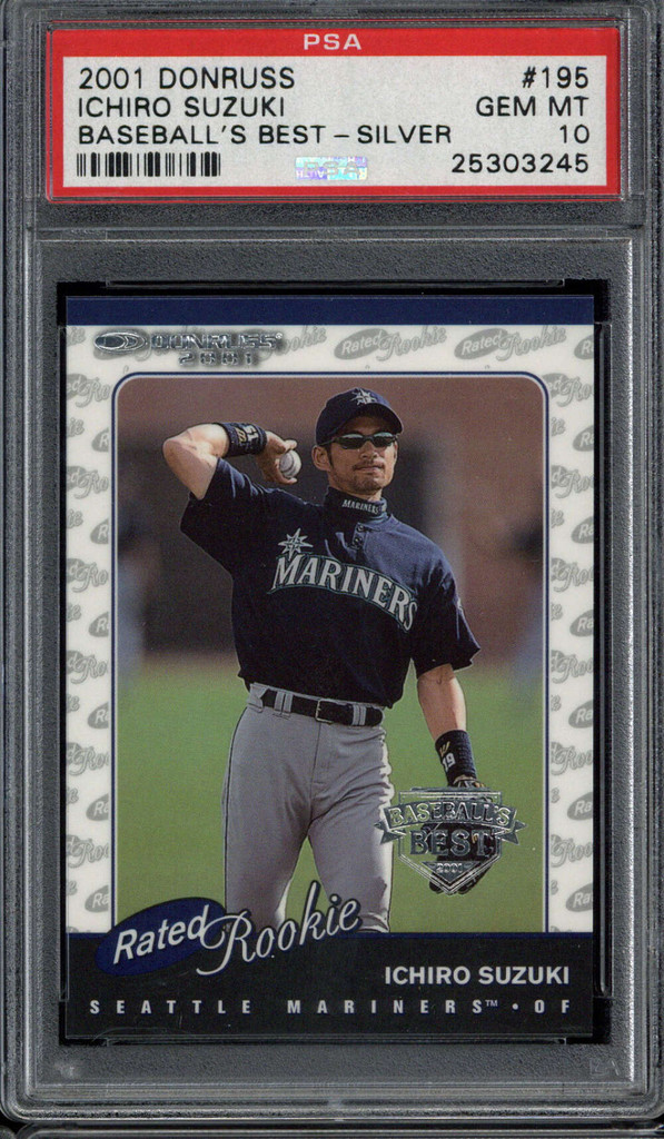 2001 Donruss Baseball's Best SILVER #195 Ichiro Suzuki PSA 10 Gem Mint RC