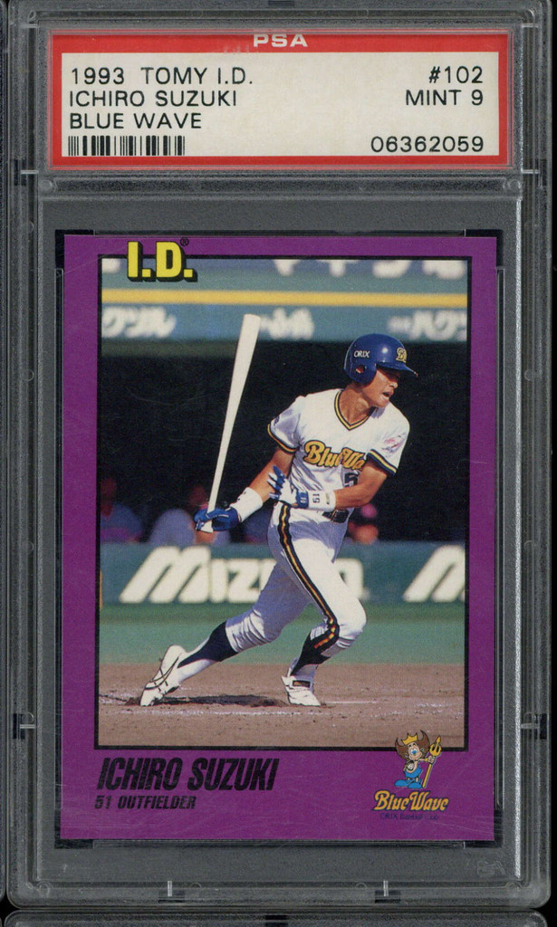 1993 Tomy I.D. #102 Ichiro Suzuki Blue Wave PSA 9 Mint RC Japanese
