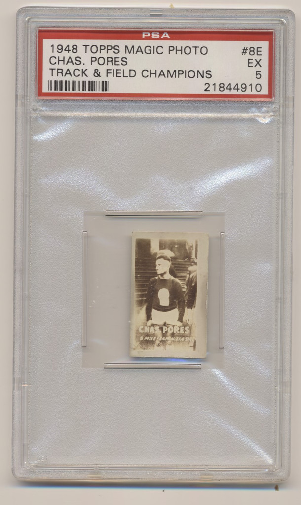 1948 Topps Magic Photos #8 Chas. Pores Track & Field  PSA 5 EX  #*sku36938