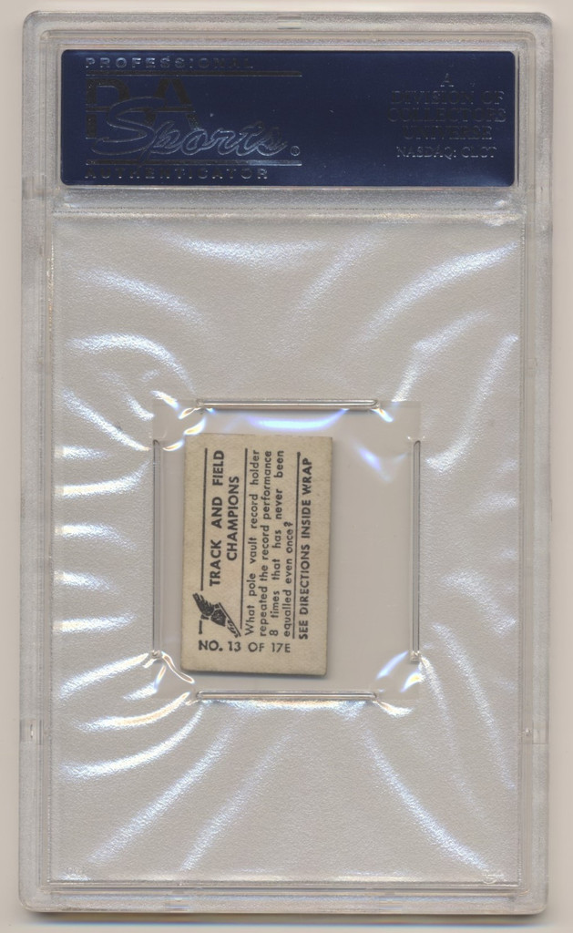 1948 Topps Magic Photos #13 C. Warmerdam Track & Field PSA 5.5  EX+  #*sku36940