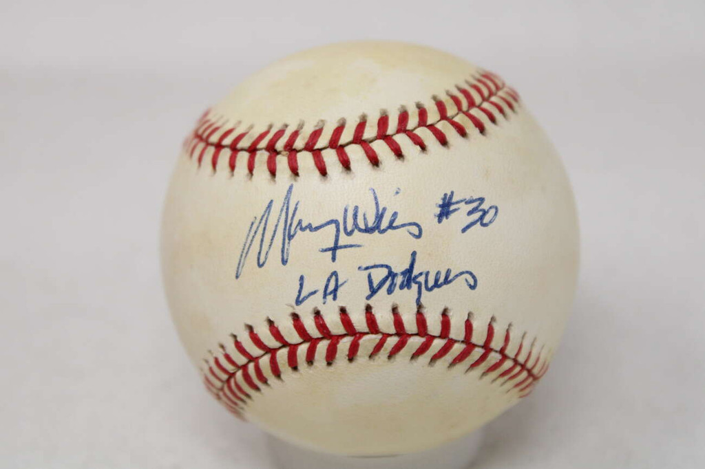 Maury Wills PSA/DNA Authenticated Auto Signed Baseball Dodgers  LA #30 ID: 500683