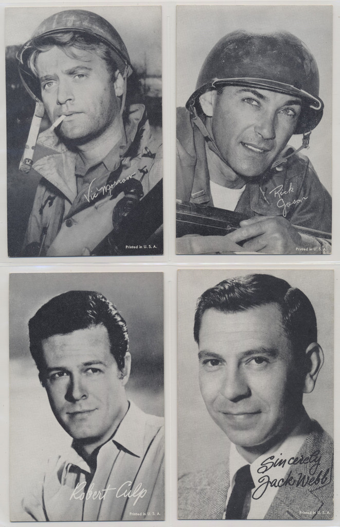 circ 1960's Exhibit Cards of Male Television Stars  Lot of 4  #*sku36957