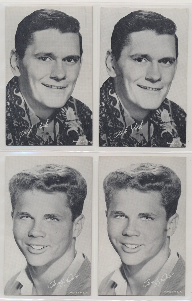 circ 1960's Exhibit Cards of Television Stars  Lot of 4  #*sku36960