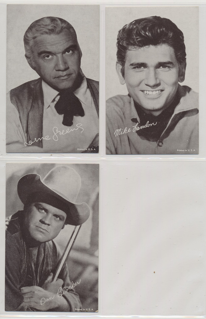 circ 1960's Exhibit Cards of Western Television Stars  Lot of 3  #*sku36963