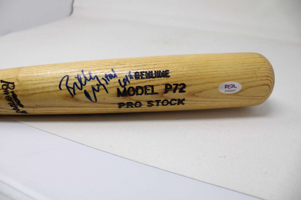 Billy Crystal Barry Pepper Bat Signed Auto PSA/DNA Inscription Roger Maris 61 Movie