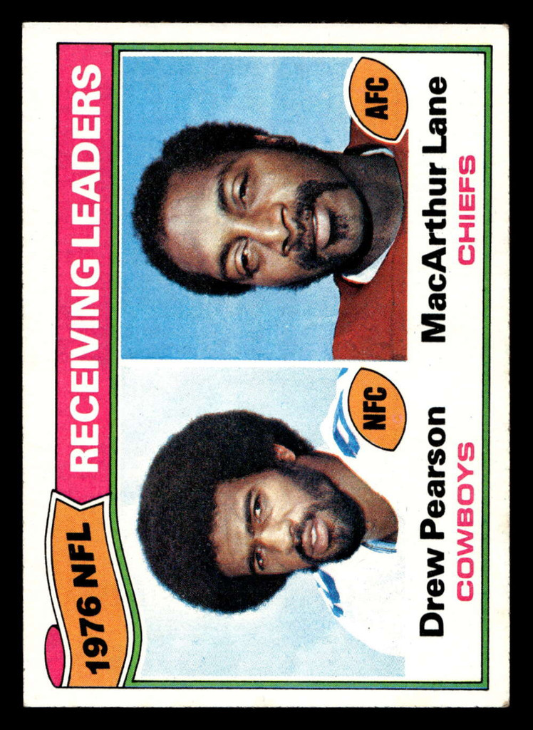 1977 Topps #2 Drew Pearson/MacArthur Lane 1976 Receiving Leaders Ex-Mint  ID: 501384