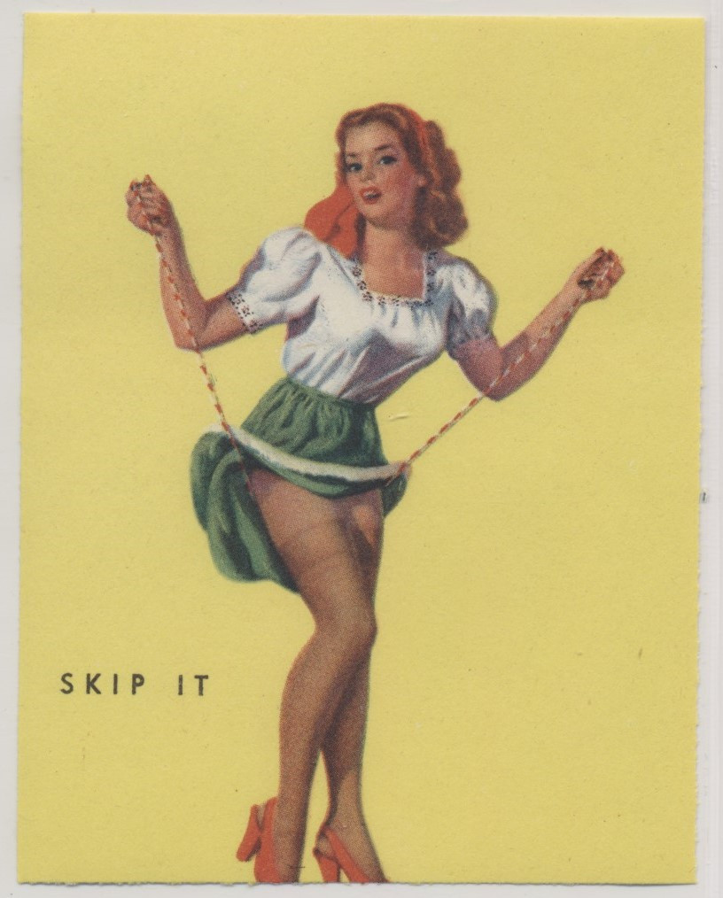 circ 1940's Mutoscope Pinup Girl "Skip It"  (2 1/2 x 3 inches)  #*sku36979