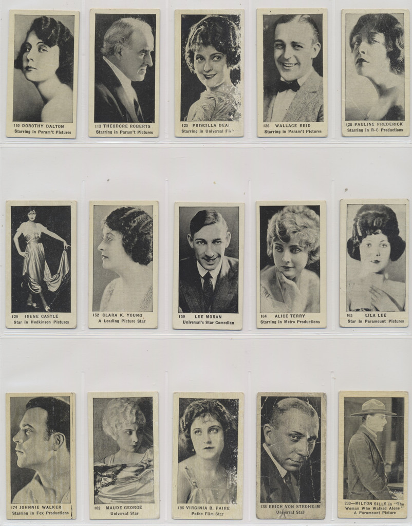 circ 1920's C142 Canada Strollers Cigarettes Movie Stars  Lot of 20  #*sku36996