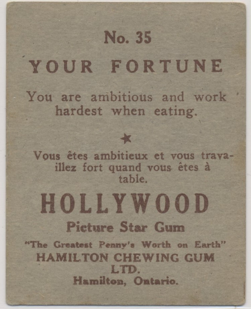 1938 V289 Canada Hamilton Chewing Gum Hollywood Picture Stars #35 Stan Laurel  #*sku37010