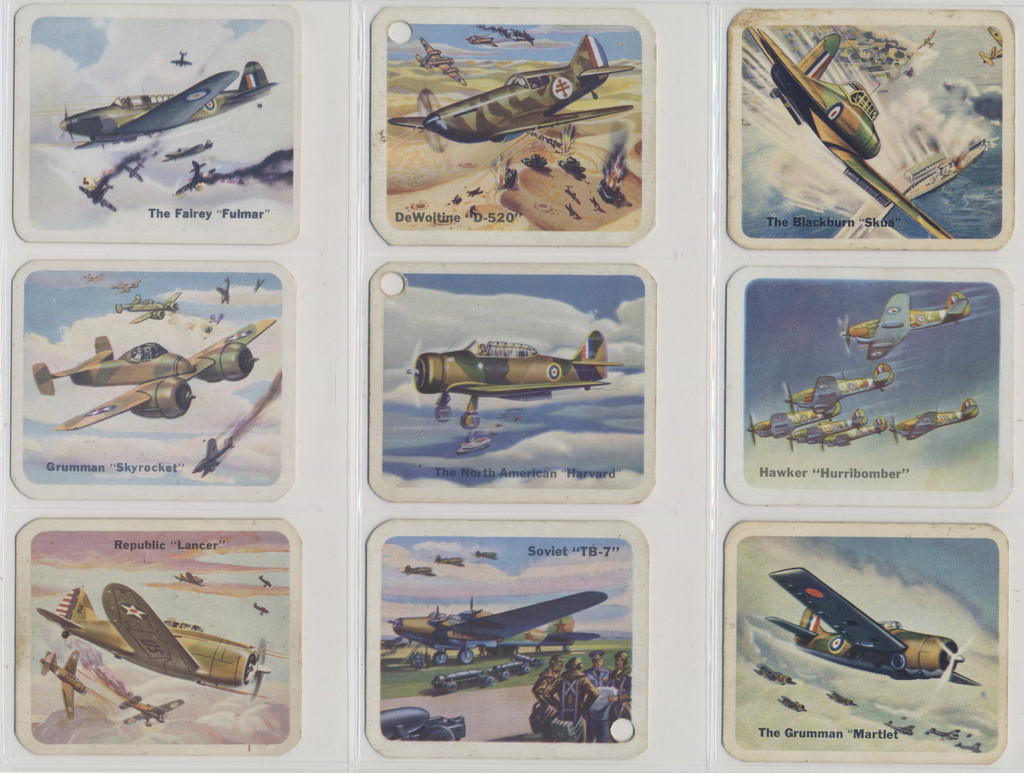 circ 1940's & 1950's V407 Canada United nations Battle Planes  9/147  #*sku37006
