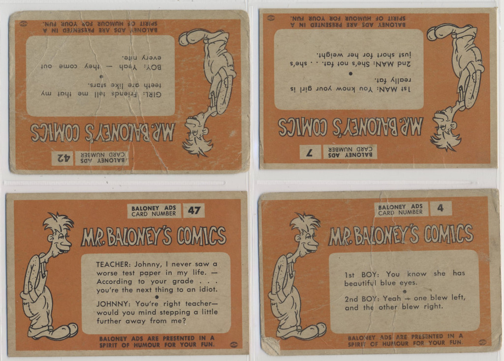 cic 1960's V417-1 Canada  Baloney Ads  4/52  #*sku37007