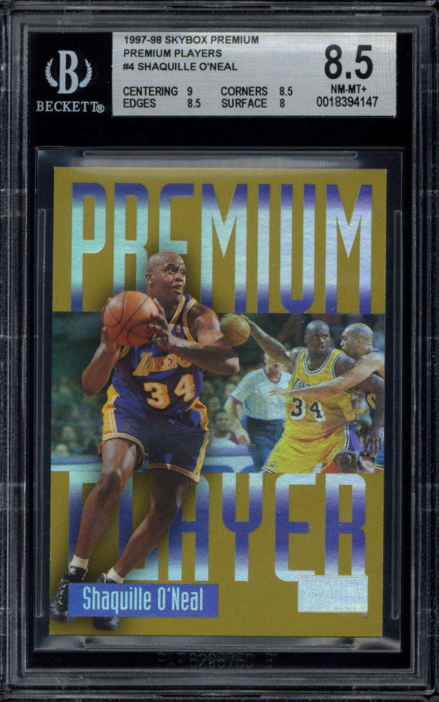 1997-98 Skybox Premium Players #4 Shaquille O'Neal Shaq Lakers BGS 8.5 NM-Mint+