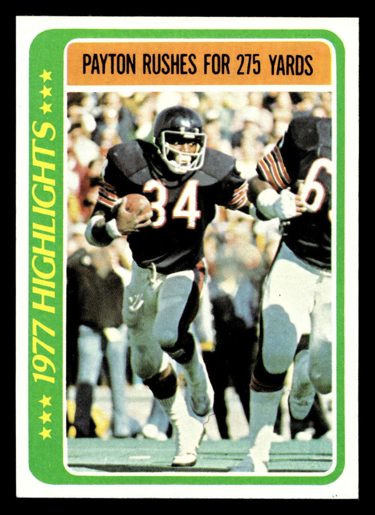 1978 Topps #3 Walter Payton HL Near Mint+  ID: 503950