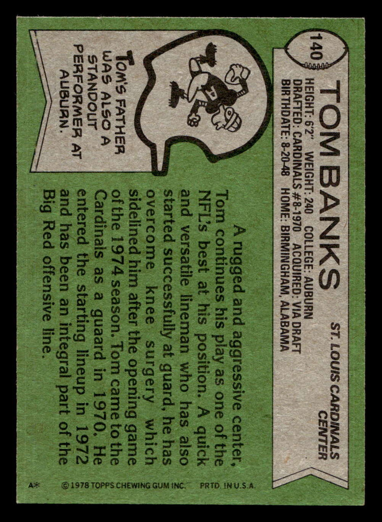 1978 Topps #140 Tom Banks Near Mint  ID: 504561