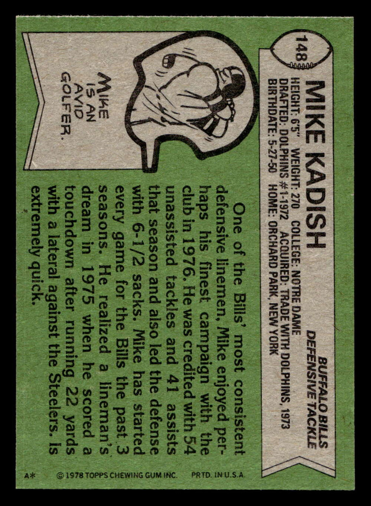 1978 Topps #148 Mike Kadish Ex-Mint 