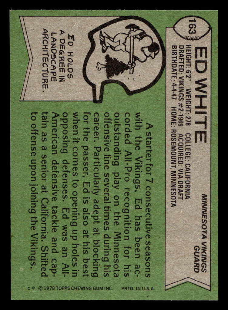 1978 Topps #163 Ed White Near Mint  ID: 504655
