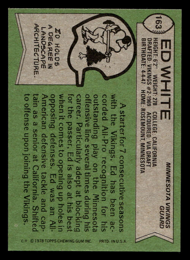 1978 Topps #163 Ed White Near Mint  ID: 504659