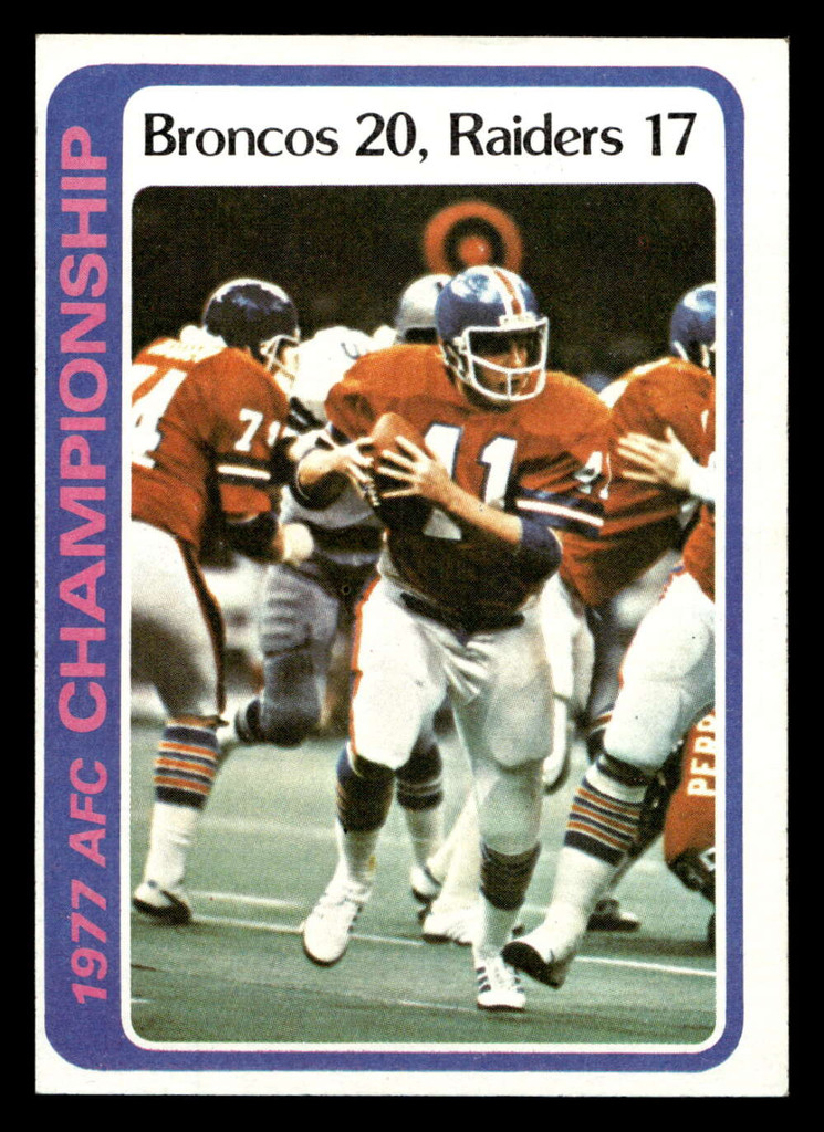 1978 Topps #167 1977 AFC Championship Ex-Mint  ID: 504672