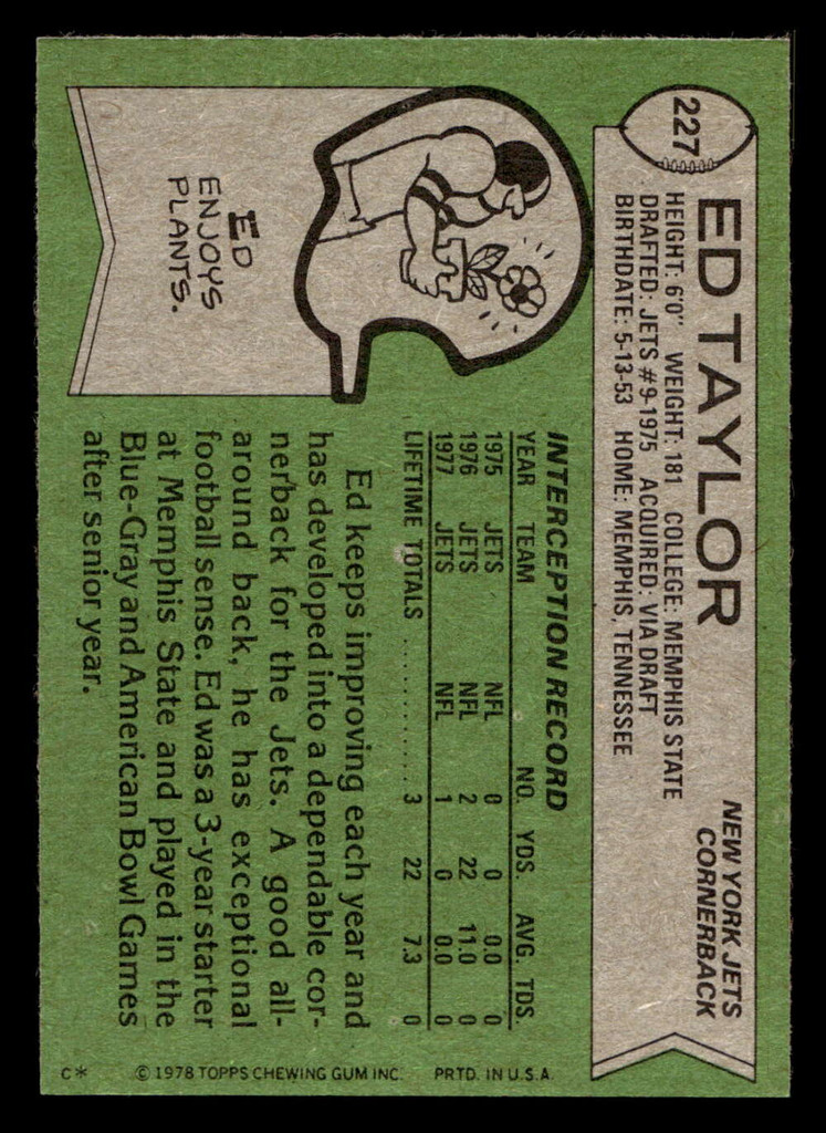 1978 Topps #227 Ed Taylor Ex-Mint 