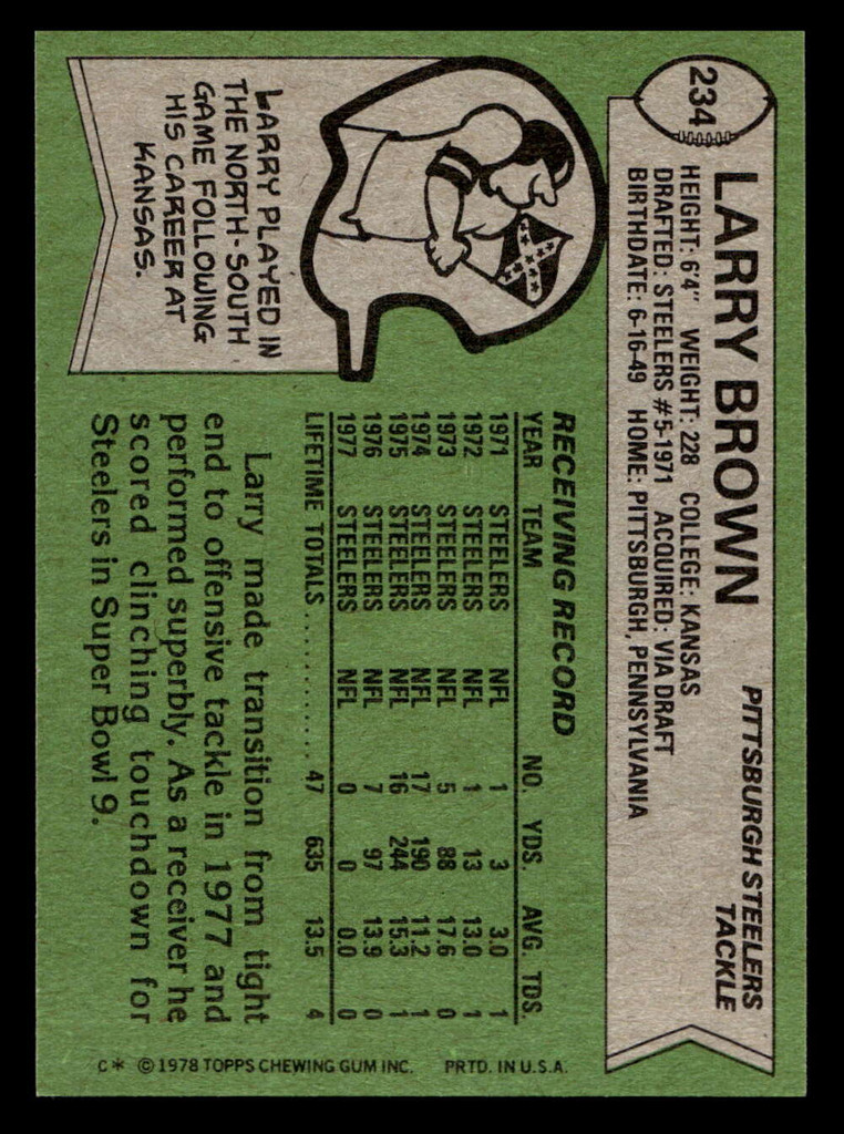 1978 Topps #234 Larry Brown Very Good 