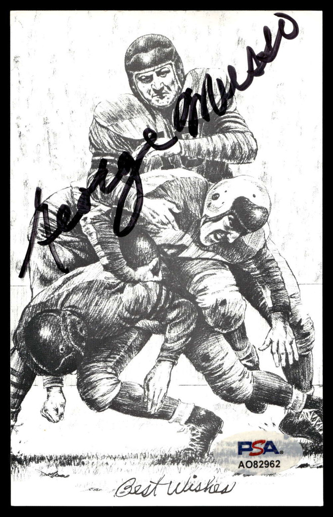 George Musso Postcard Signed PSA/DNA Authenticated Bears Autographed ID: 505858
