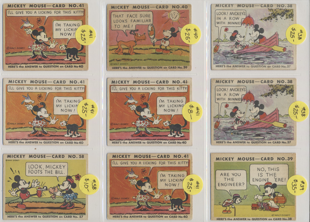 1935 Gum Inc. R89 Type  2  Mickey Mouse  Lot of 26  #*sku37058