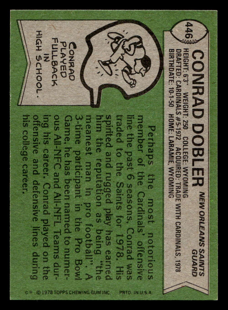 1978 Topps #446 Conrad Dobler Near Mint  ID: 505972