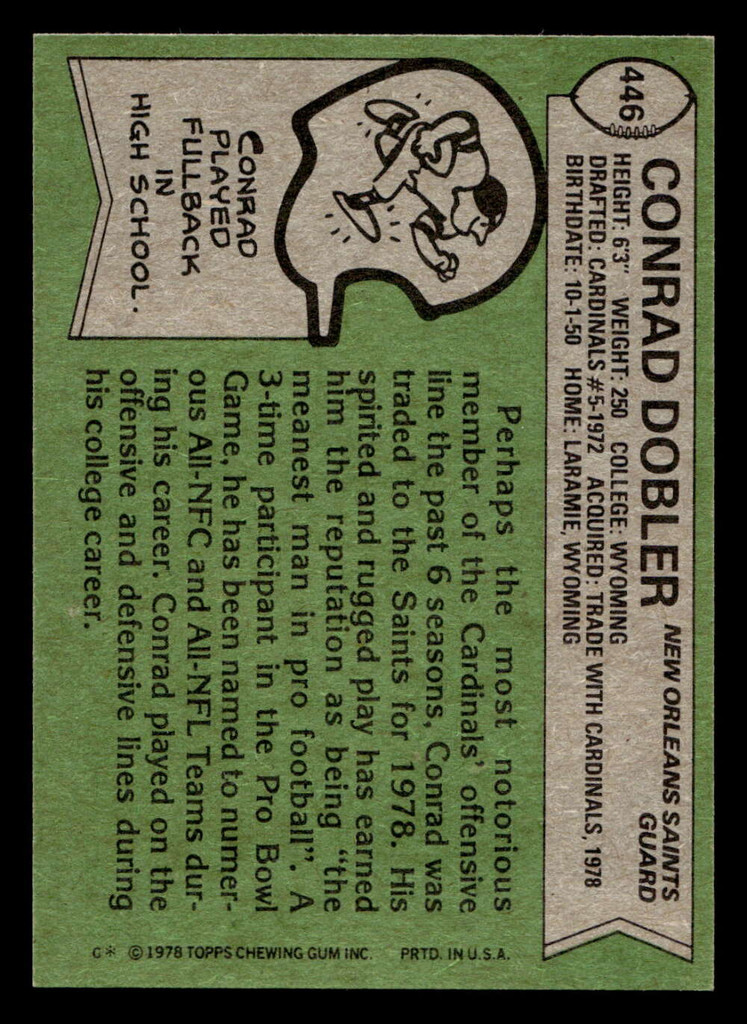 1978 Topps #446 Conrad Dobler Near Mint  ID: 505974