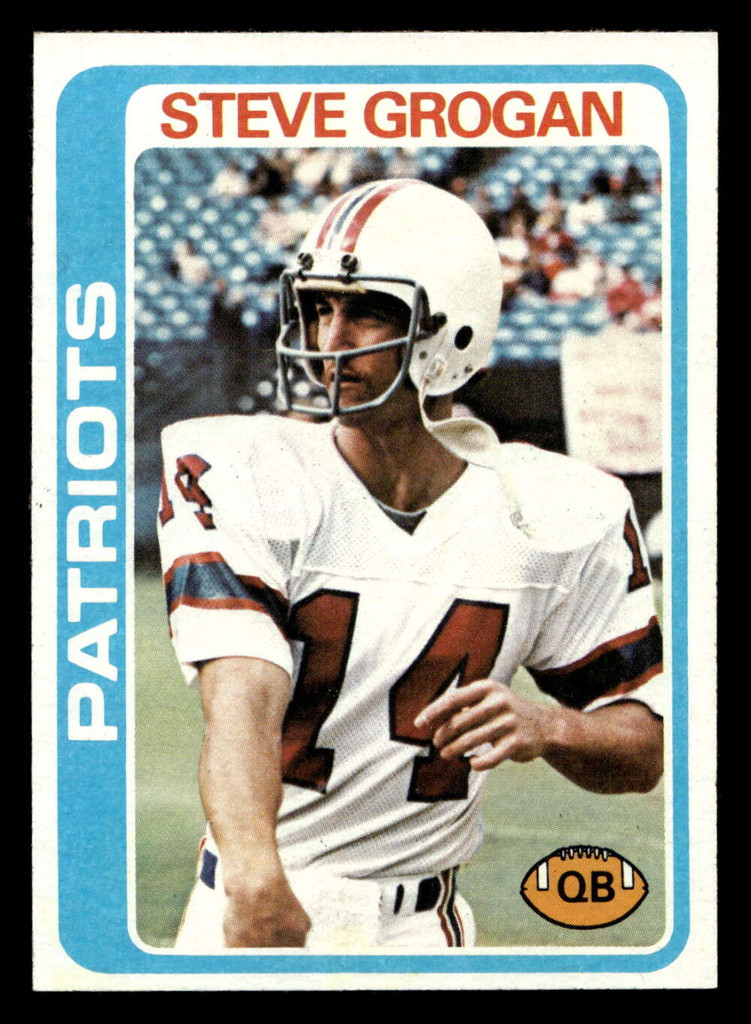 1978 Topps #485 Steve Grogan Near Mint  ID: 506148