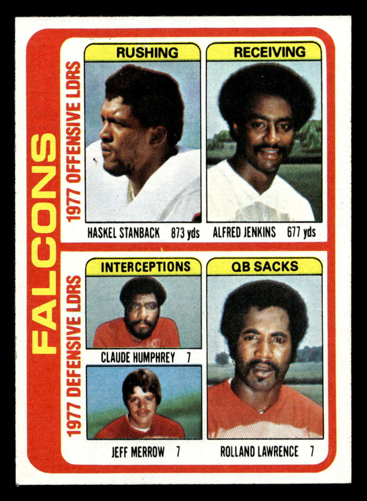 1978 Topps #501 Haskal Stanback/Alfred Jenkins/Claude Humphrey/Jeff Merrow/Rolland Lawrence TL Ex-Mint 
