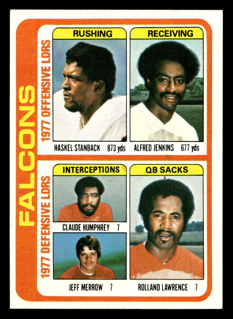 1978 Topps #501 Haskal Stanback/Alfred Jenkins/Claude Humphrey/Jeff Merrow/Rolland Lawrence TL Near Mint  ID: 506220