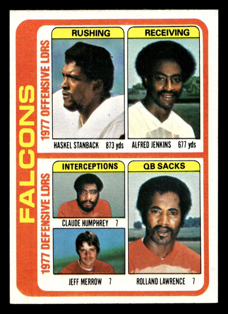 1978 Topps #501 Haskal Stanback/Alfred Jenkins/Claude Humphrey/Jeff Merrow/Rolland Lawrence TL Near Mint  ID: 506221