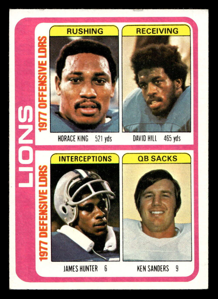 1978 Topps #509 Horace King/David Hill/James Hunter/Ken Sanders TL Ex-Mint  ID: 506253