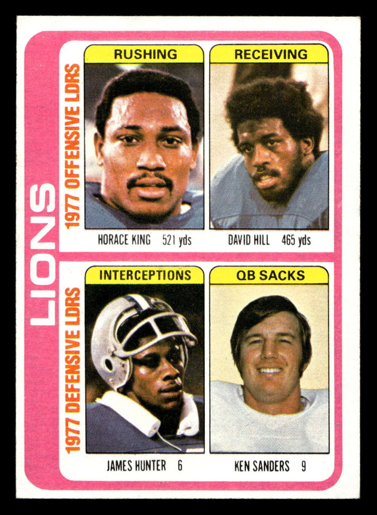1978 Topps #509 Horace King/David Hill/James Hunter/Ken Sanders TL Near Mint  ID: 506254