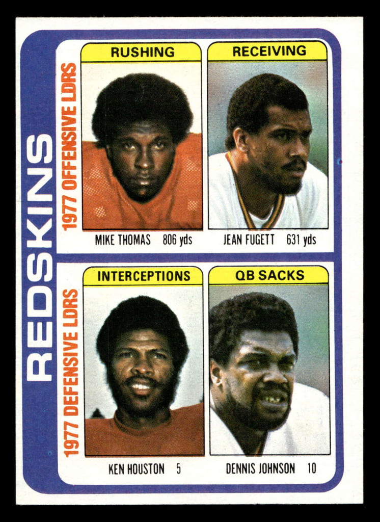 1978 Topps #528 Mike Thomas/Jean Fugett/Ken Houston/Dennis Johnson TL Near Mint  ID: 506339