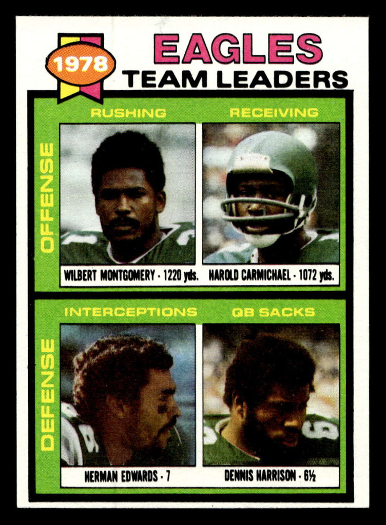 1979 Topps #151 Wilbert Montgomery/Harold Carmichael/Herman Edwards/Dennis Harrison TL Near Mint  ID: 506751