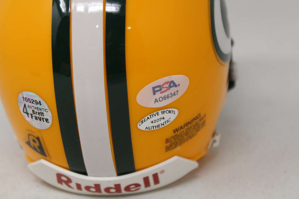 Brett Favre Green Bay Packers PSA/DNA Signed Mini Helmet #4