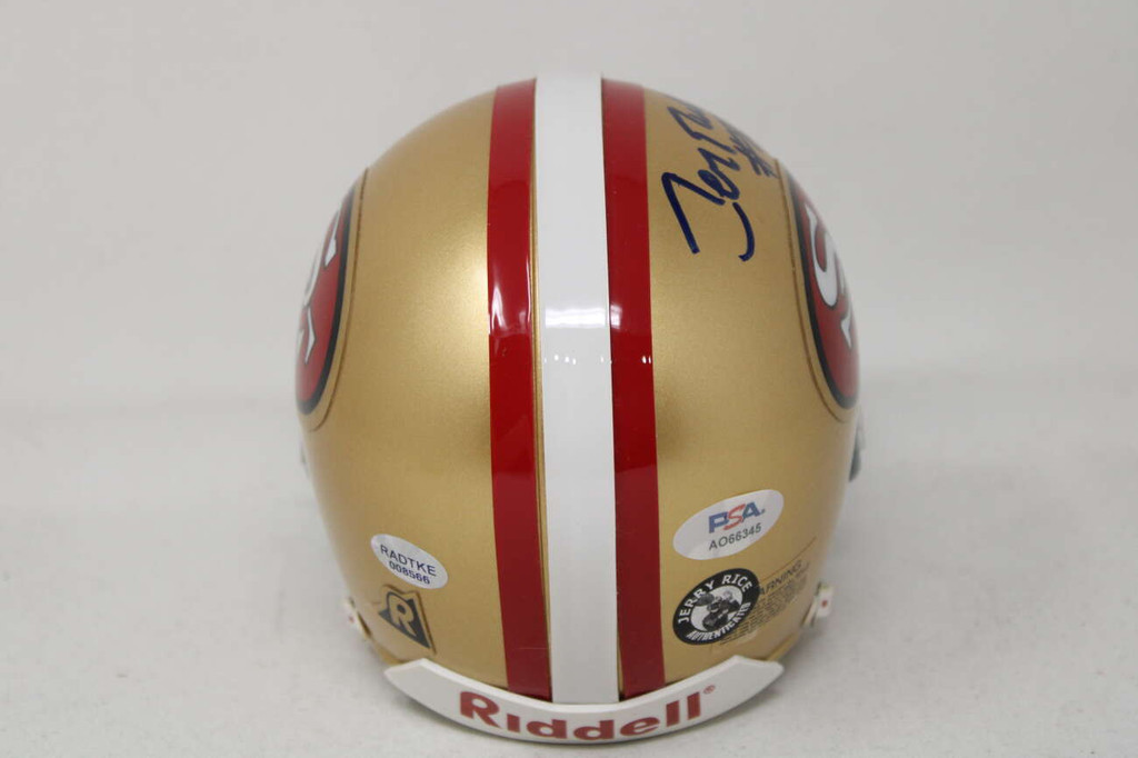 Jerry Rice San Francisco 49ers PSA/DNA Signed Mini Helmet #80