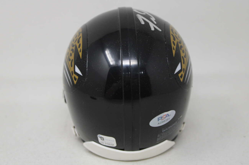 Fred Taylor Jacksonville Jaguars PSA/DNA Signed Mini Helmet 28