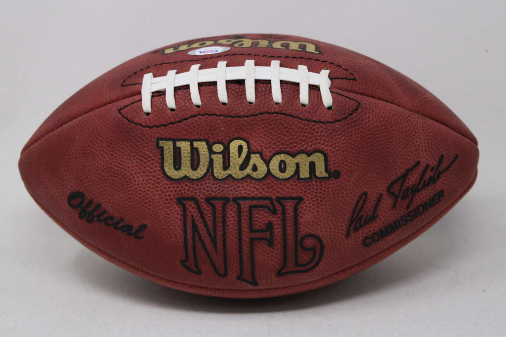 Kurt Warner Cardinals Rams PSA/DNA Authenticated Football Wilson Leather God Bless