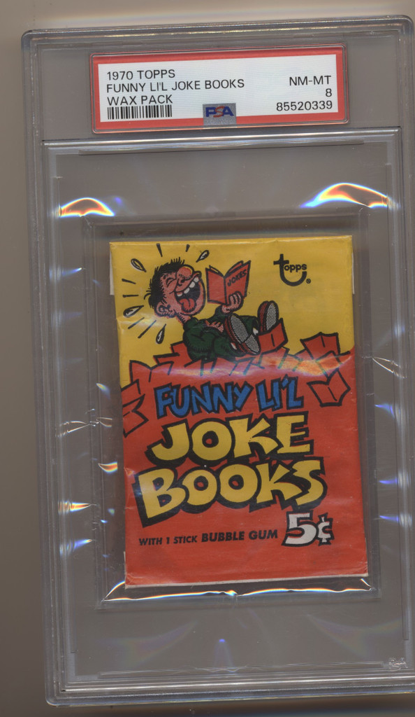 1970 Topps Funny Li'L Joke Books 5 Cent Unopened Pack PSA 8  NM-MT  #*sku37086