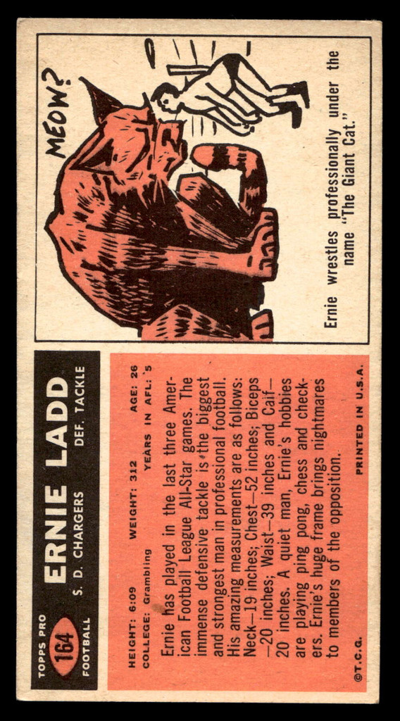 1965 Topps #164 Ernie Ladd Excellent+ SP 