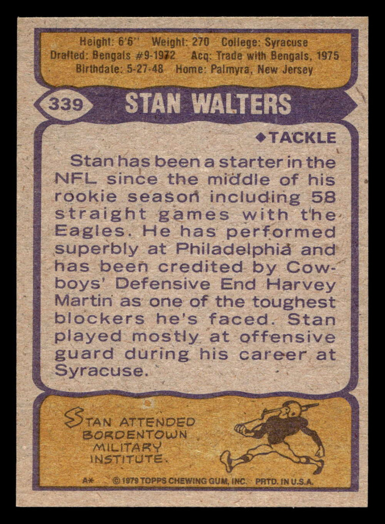 1979 Topps #339 Stan Walters Near Mint+ RC Rookie  ID: 507637