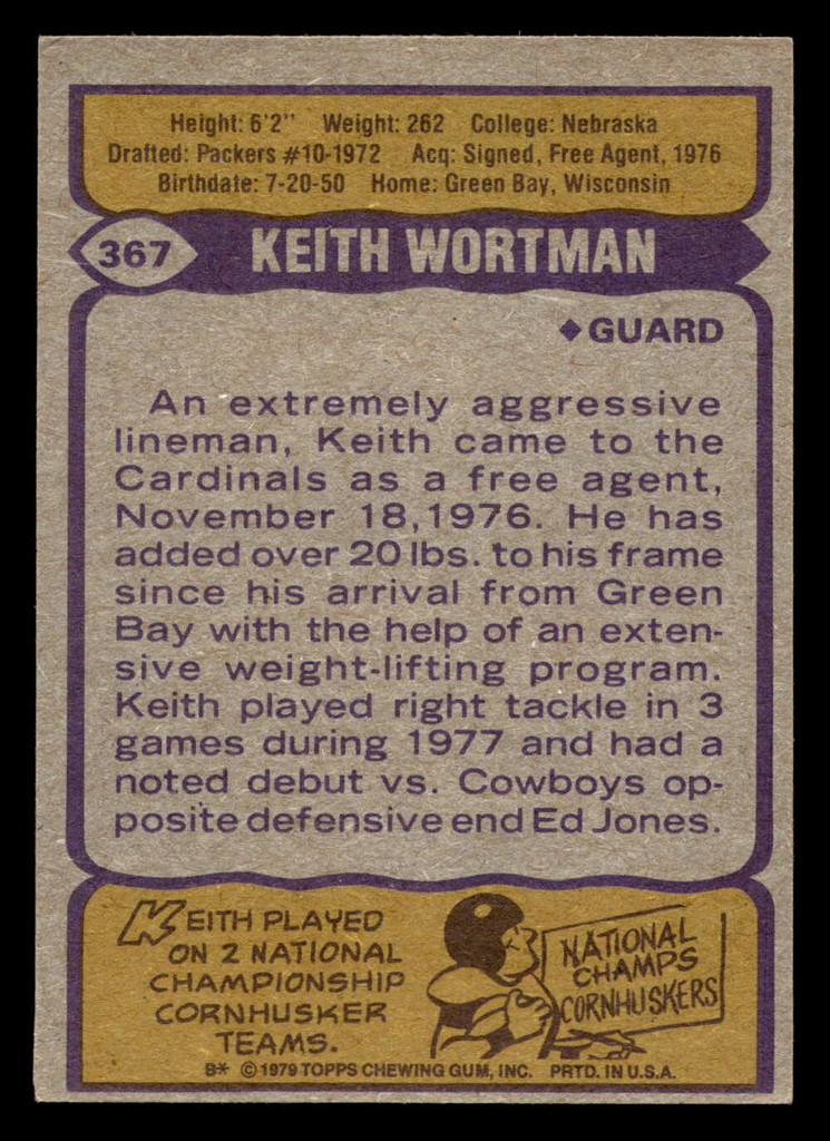 1979 Topps #367 Keith Wortman Near Mint  ID: 507758